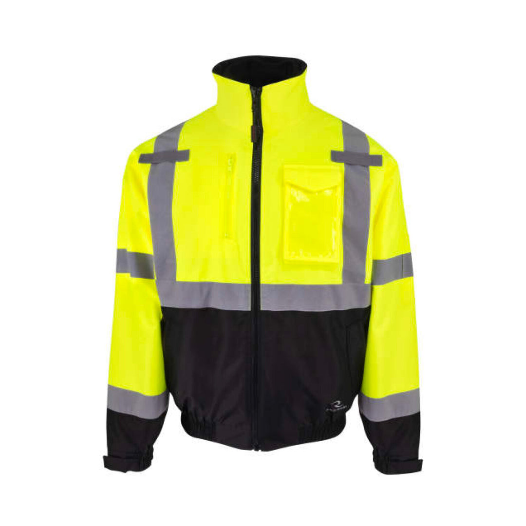 Radians RHG-SJ13 3-in-1 Bomber Jacket with Inner Heated Vest Kit with Battery - Hi-Vis Green