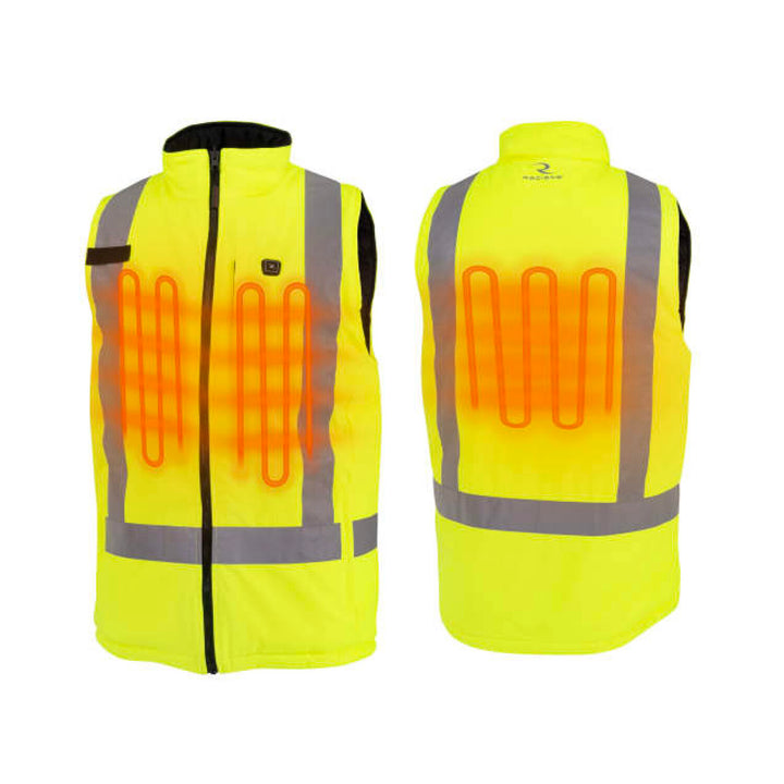 Radians RHG-SV12 Class 2 Reversible Heated Vest - Hi-Vis Green