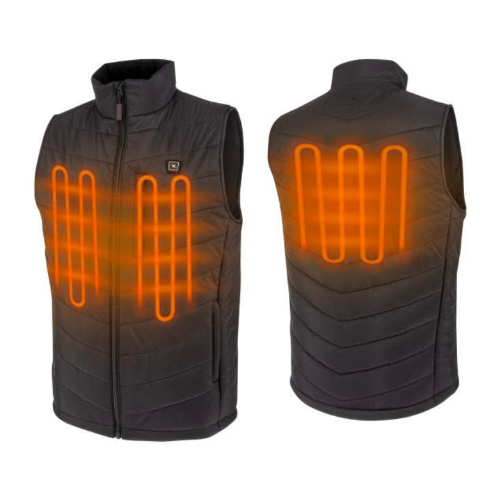Radians RHG-V200 Men's Heated Puffer Vest Kit with Battery - Black