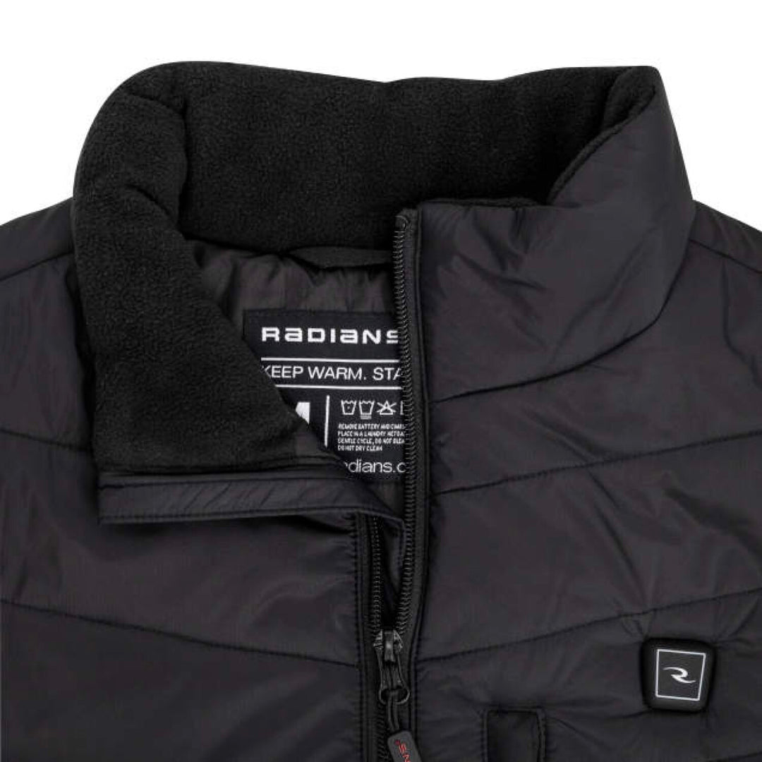 Radians RHG-V201 Women's Heated Puffer Vest Kit with Battery - Black