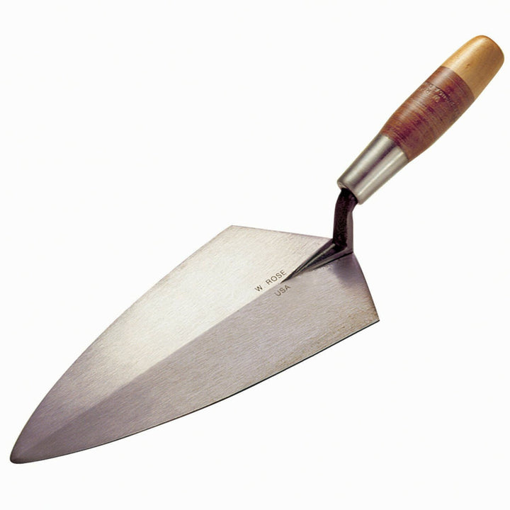 W. Rose RO310-10-PK2 10” Philadelphia Brick Trowel with Leather Handle