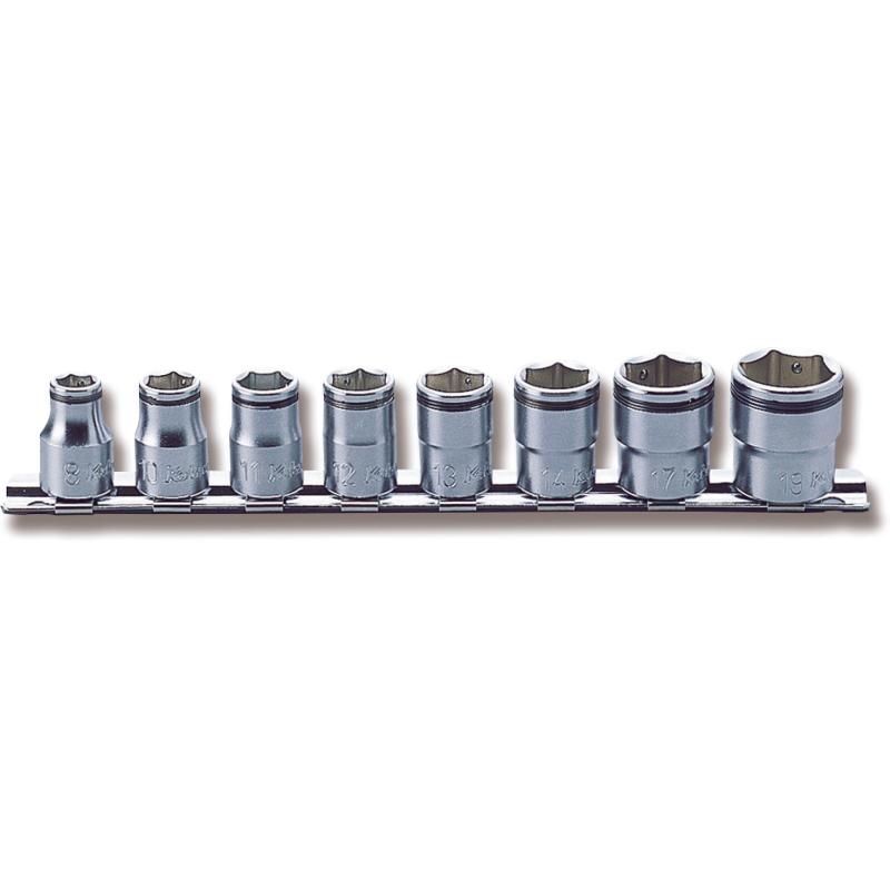 Ko-Ken RS3450M/8 Socket set 8mm-19mm Nut Grip 200mm 8 pieces