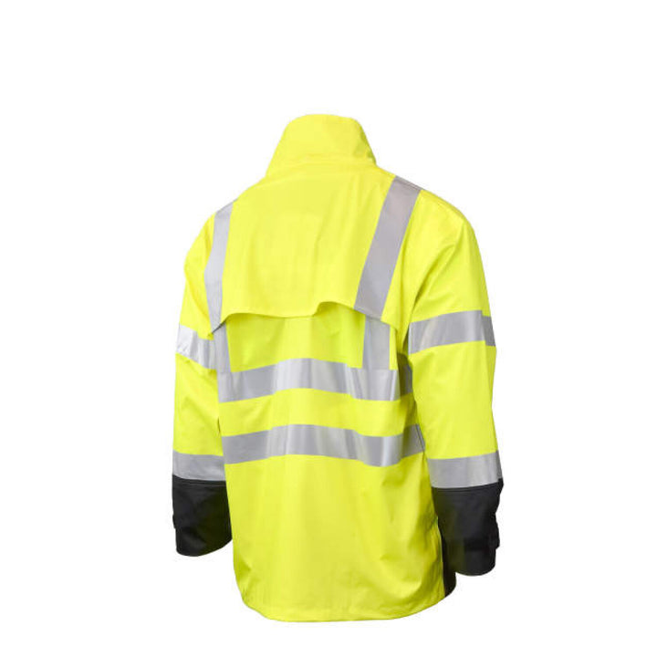 Radians RW07 High Visibility Rainwear Jacket-Hi-Vis Green / Black