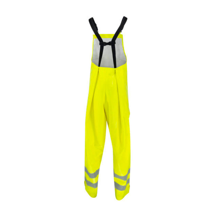 Radians RW08B Class E Self-Extinguishing Rain Bib with Safety Fly - Lime