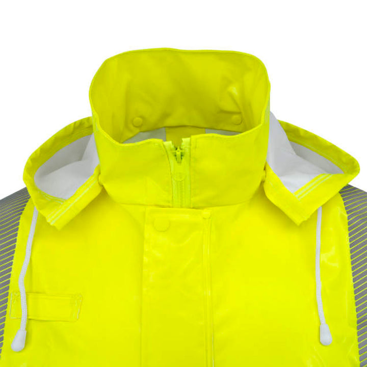 Radians RW08C Class 3 Self-Extinguishing Raincoat - Lime