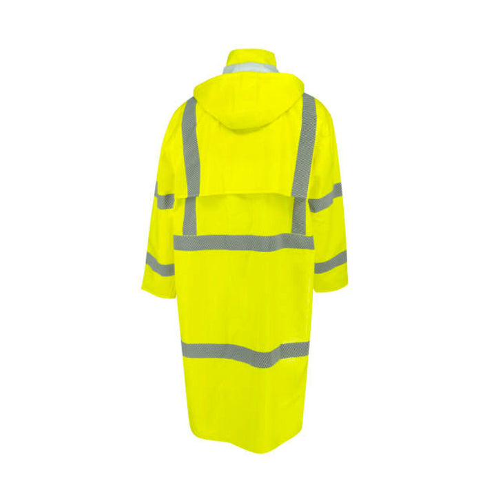 Radians RW08C Class 3 Self-Extinguishing Raincoat - Lime