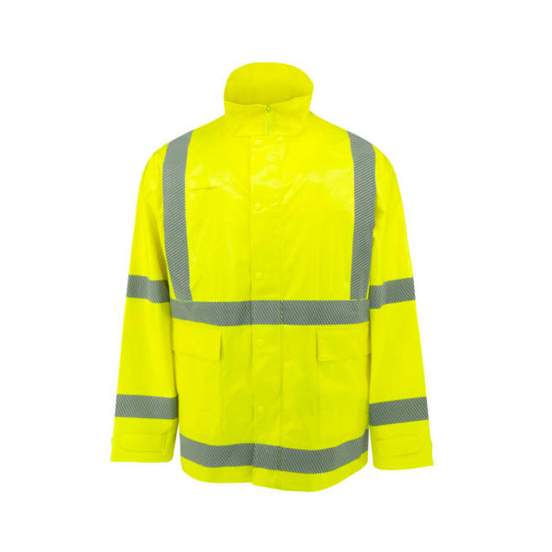 Radians RW08J Class 3 Self-Extinguishing Rain Jacket - Lime