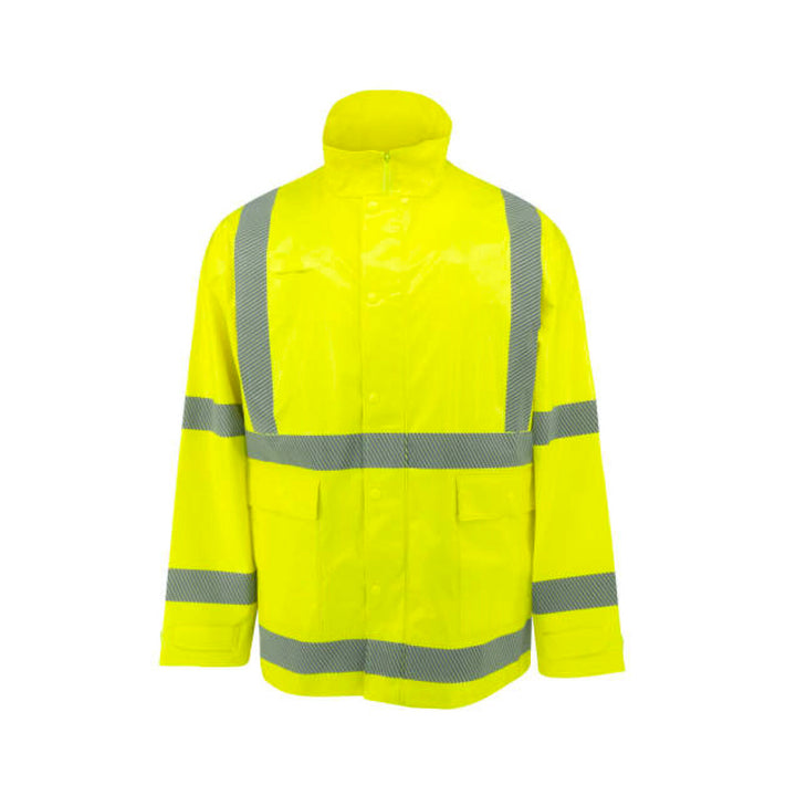 Radians RW08J Class 3 Self-Extinguishing Rain Jacket - Lime