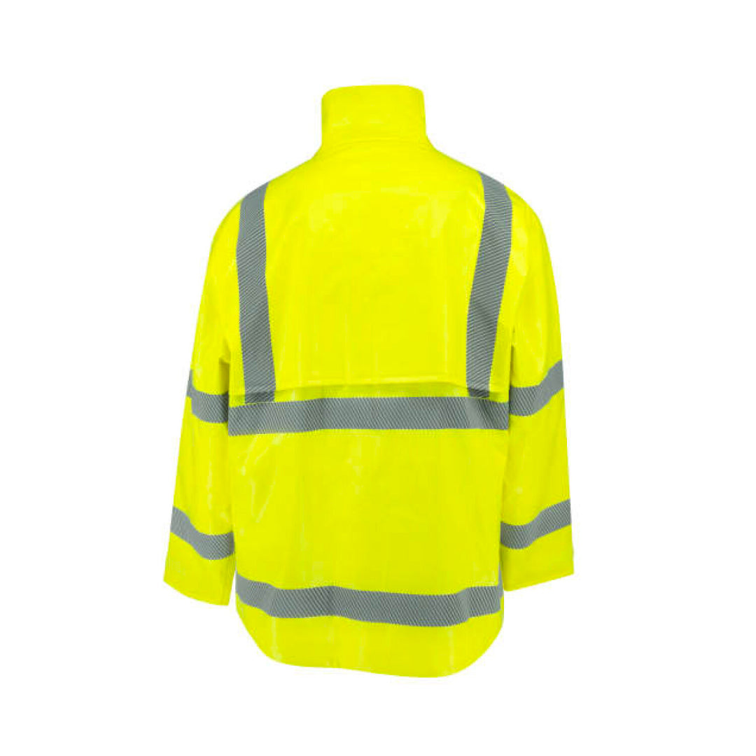 Radians RW08J Class 3 Self-Extinguishing Rain Jacket - Lime