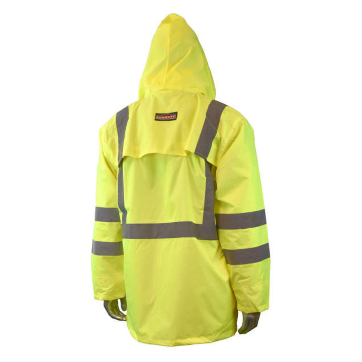 Radians RW10-3S1Y Lightweight Rain Jacket - Hi-Vis Green