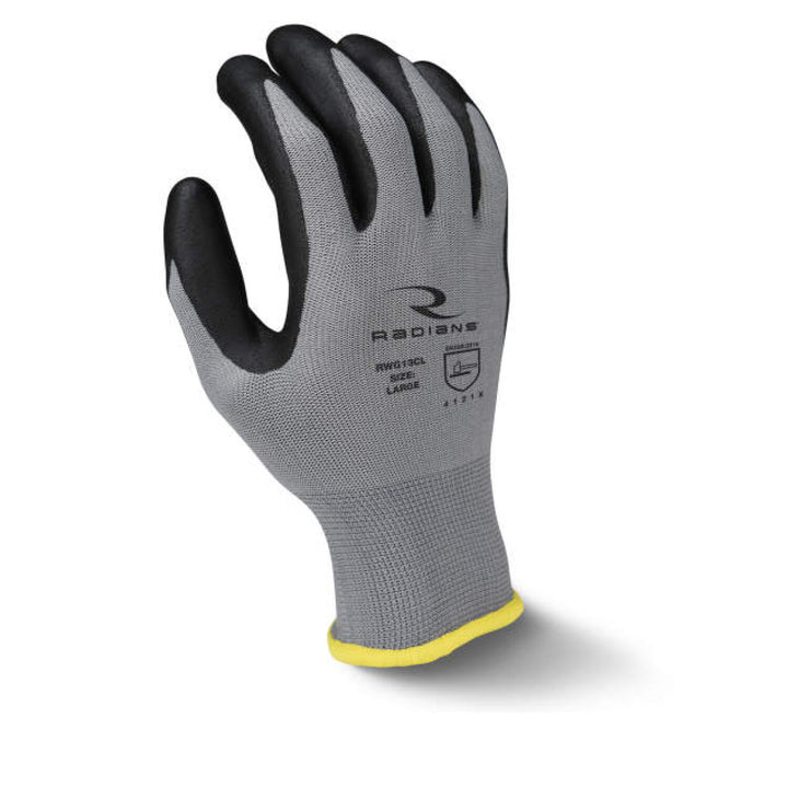Radians  RWG13C Polyester Shell Foam Nitrile Gripper Glove