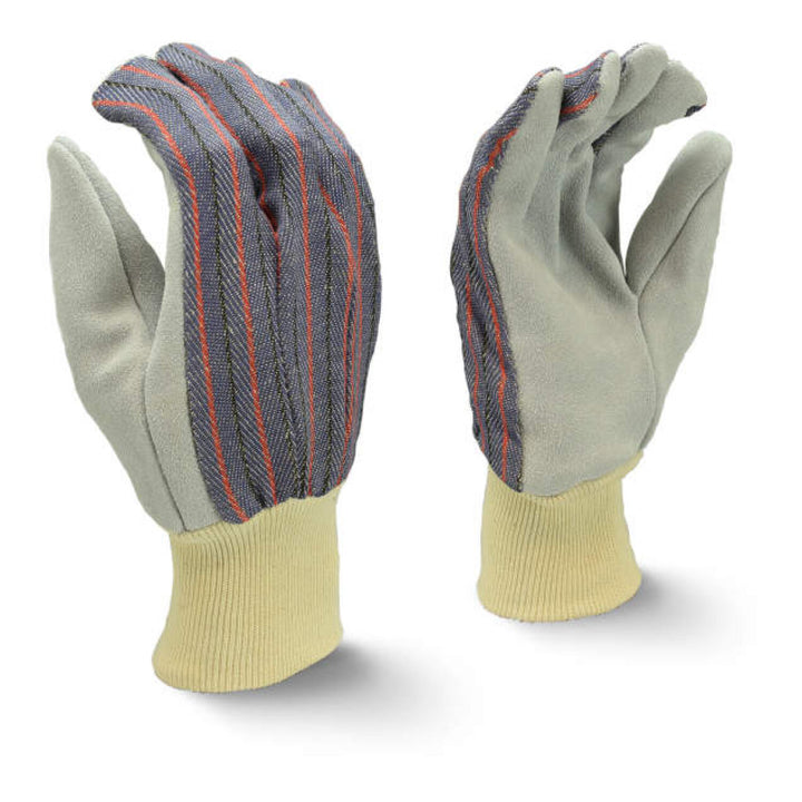 Radians RWG3010L Economy Shoulder Gray Split Cowhide Leather Glove - Size L