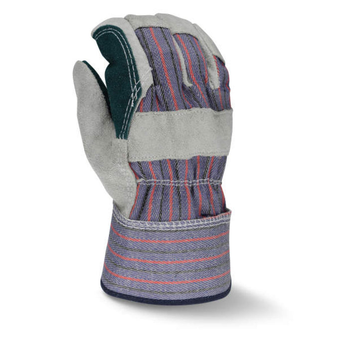 Radians RWG3200DP Regular Shoulder Gray Split Cowhide Double Leather Palm Glove