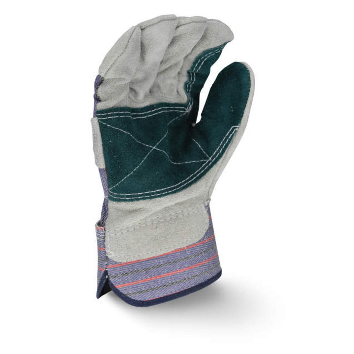 Radians RWG3200DP Regular Shoulder Gray Split Cowhide Double Leather Palm Glove