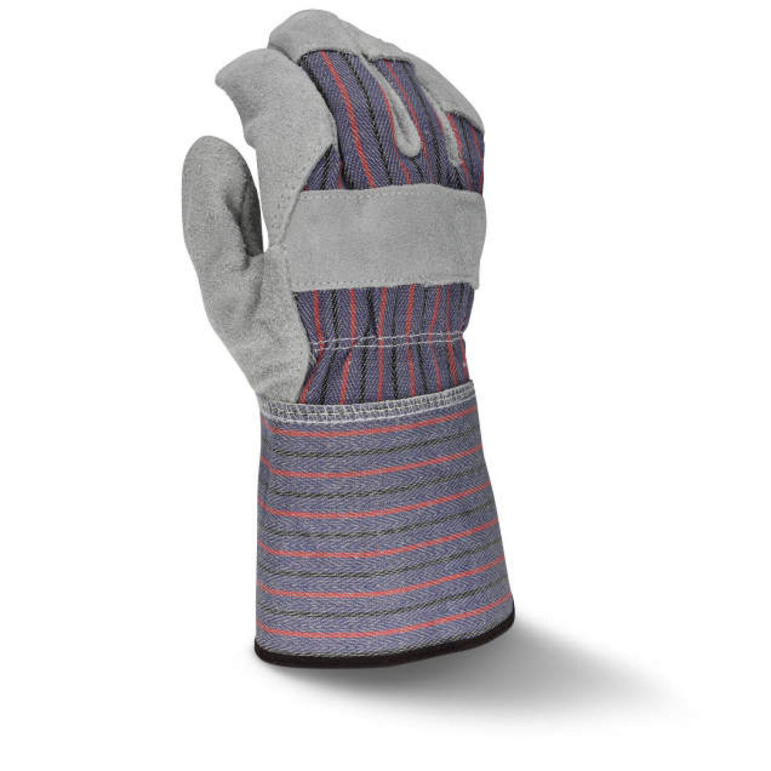 Radians RWG3200GL Regular Shoulder Gray Split Cowhide Leather Glove with Gauntlet Cuff - Size L
