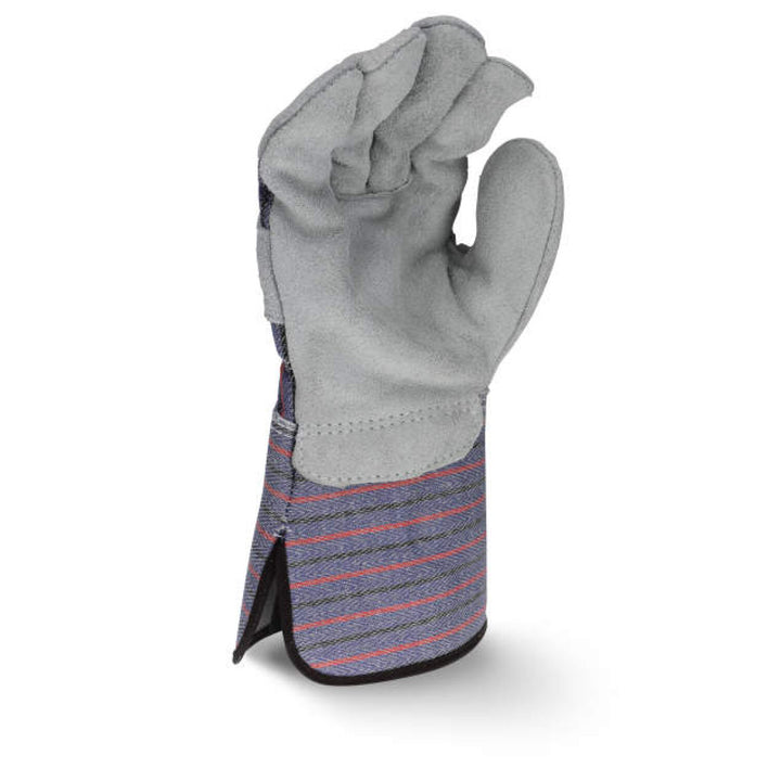 Radians RWG3200GL Regular Shoulder Gray Split Cowhide Leather Glove with Gauntlet Cuff - Size L