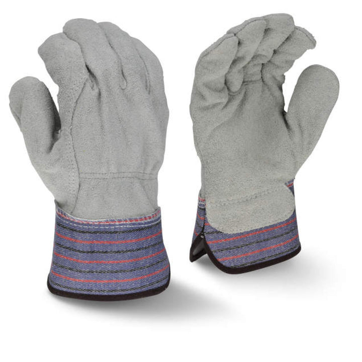 Radians RWG3206L RWG3206 Full Regular Shoulder Gray Split Cowhide Leather Palm Glove