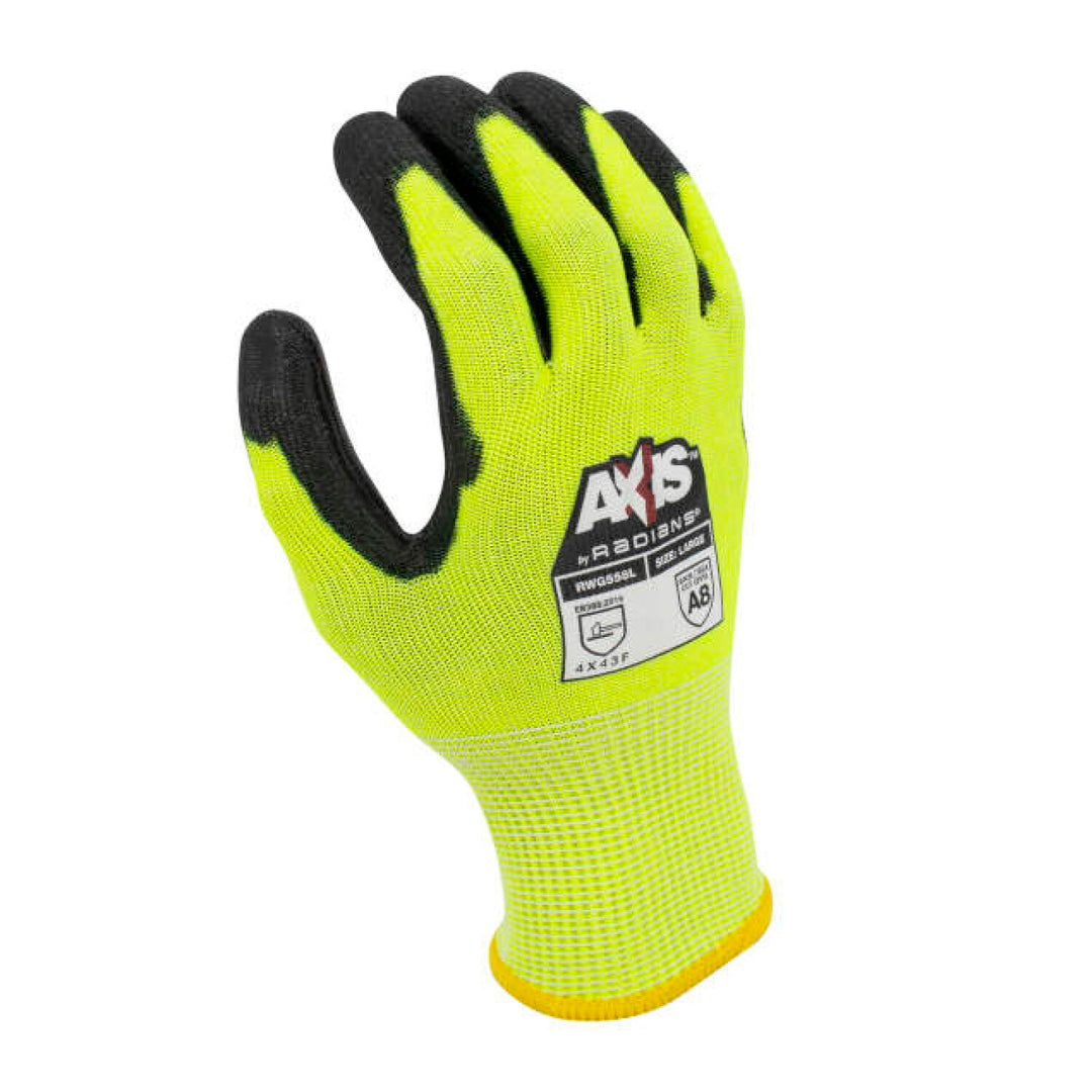 Radians RWG558 AXIS Cut Protection Level A7 PU Coated Glove