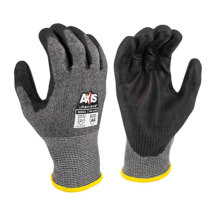 Radians RWG560 AXIS Cut Protection Level A4 PU Coated Glove