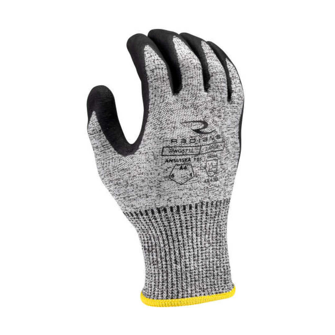 Radians RWG571 Cut Level A4 HPPE/Polyester, Foam Nitrile Palm Dip Glove