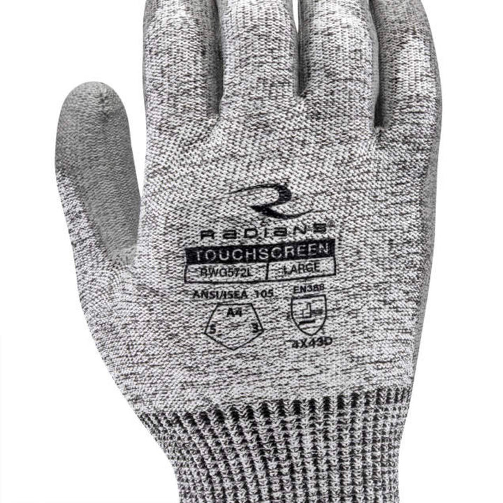 Radians RWG572 Cut Level A4 HPPE/Polyester, PU Coated Cut Protection Glove