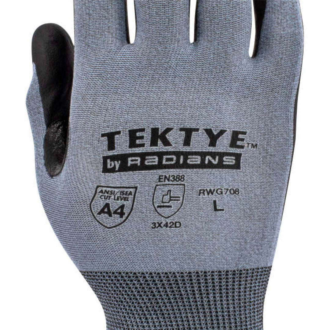 Radians RWG708 TEKTYE Nitrile A4 Cut Protection Glove
