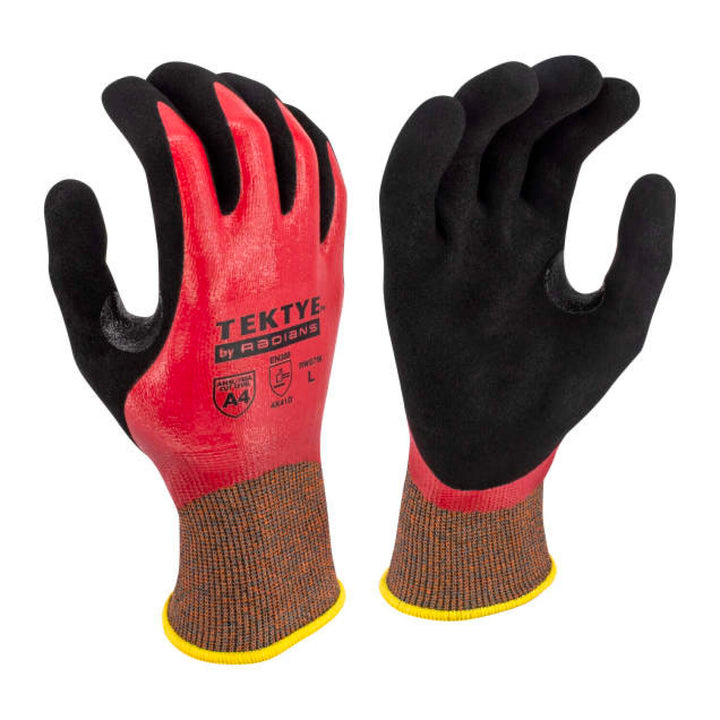 Radians RWG756 TEKTYE A4 Reinforced Thumb Nitrile Dip Cut Protective Work Glove
