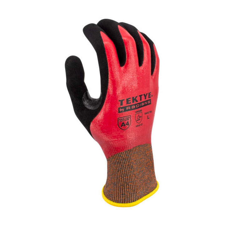 Radians RWG756 TEKTYE A4 Reinforced Thumb Nitrile Dip Cut Protective Work Glove