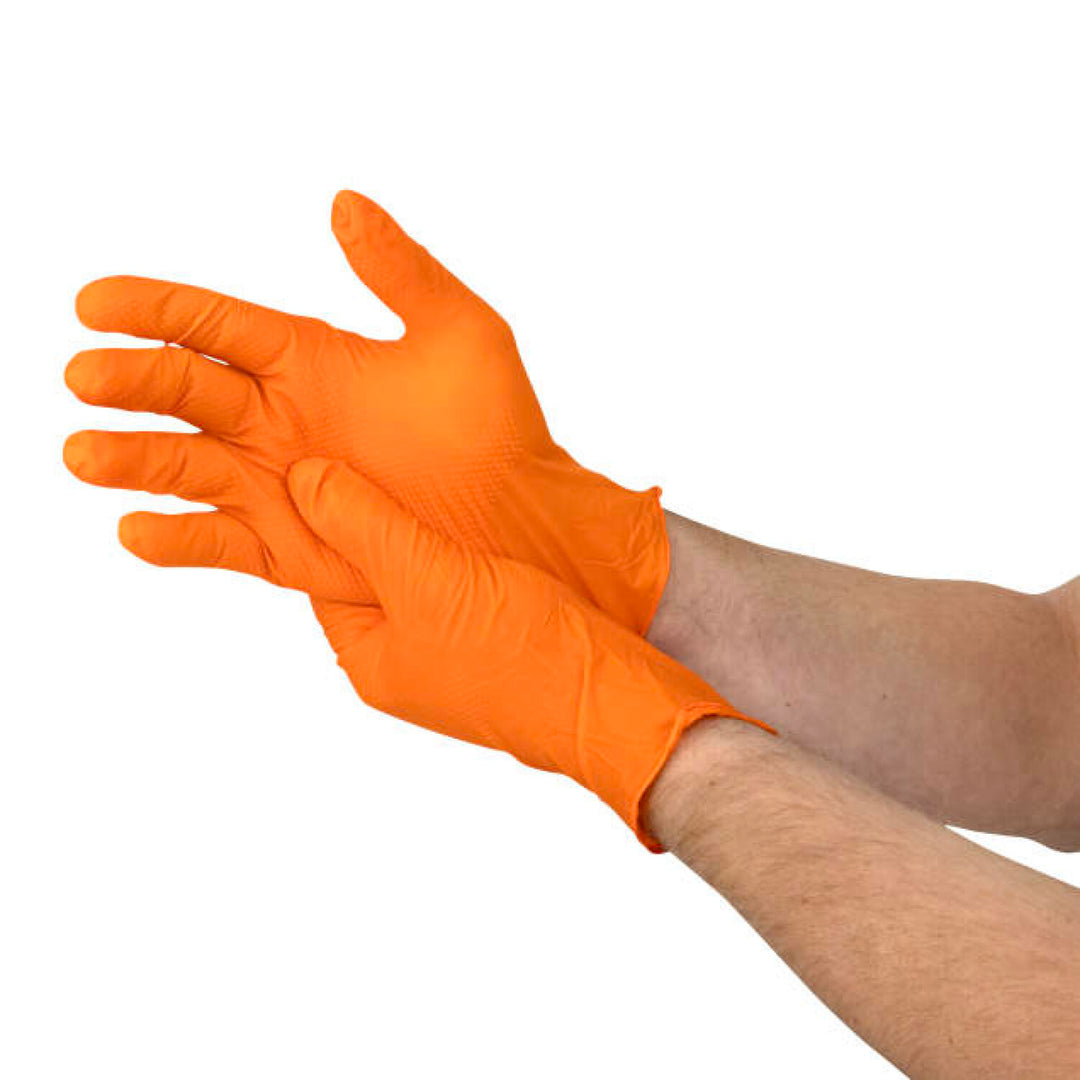 Radians RWG9608 8 Mil Nitrile Diamond Grip Disposable Industrial Grade Glove