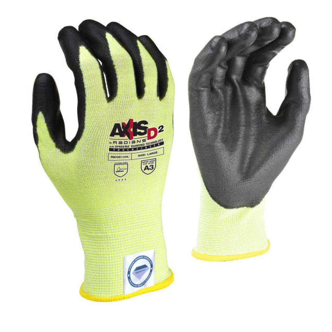 Radians RWGD100 AXIS D2 Dyneema Cut Protection Level A3 Touchscreen Glove