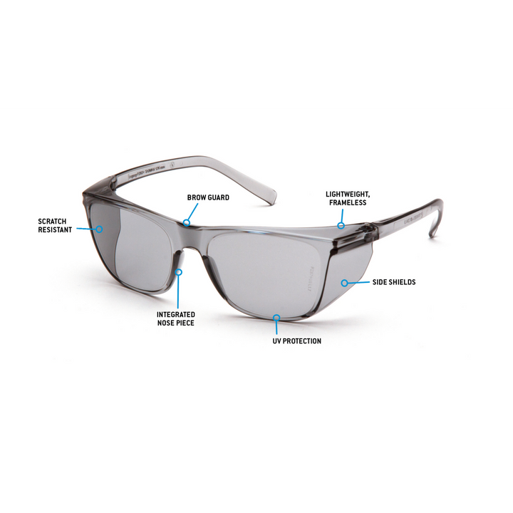 Pyramex S10925S Legacy Light Gray Lens with Light Gray Temples