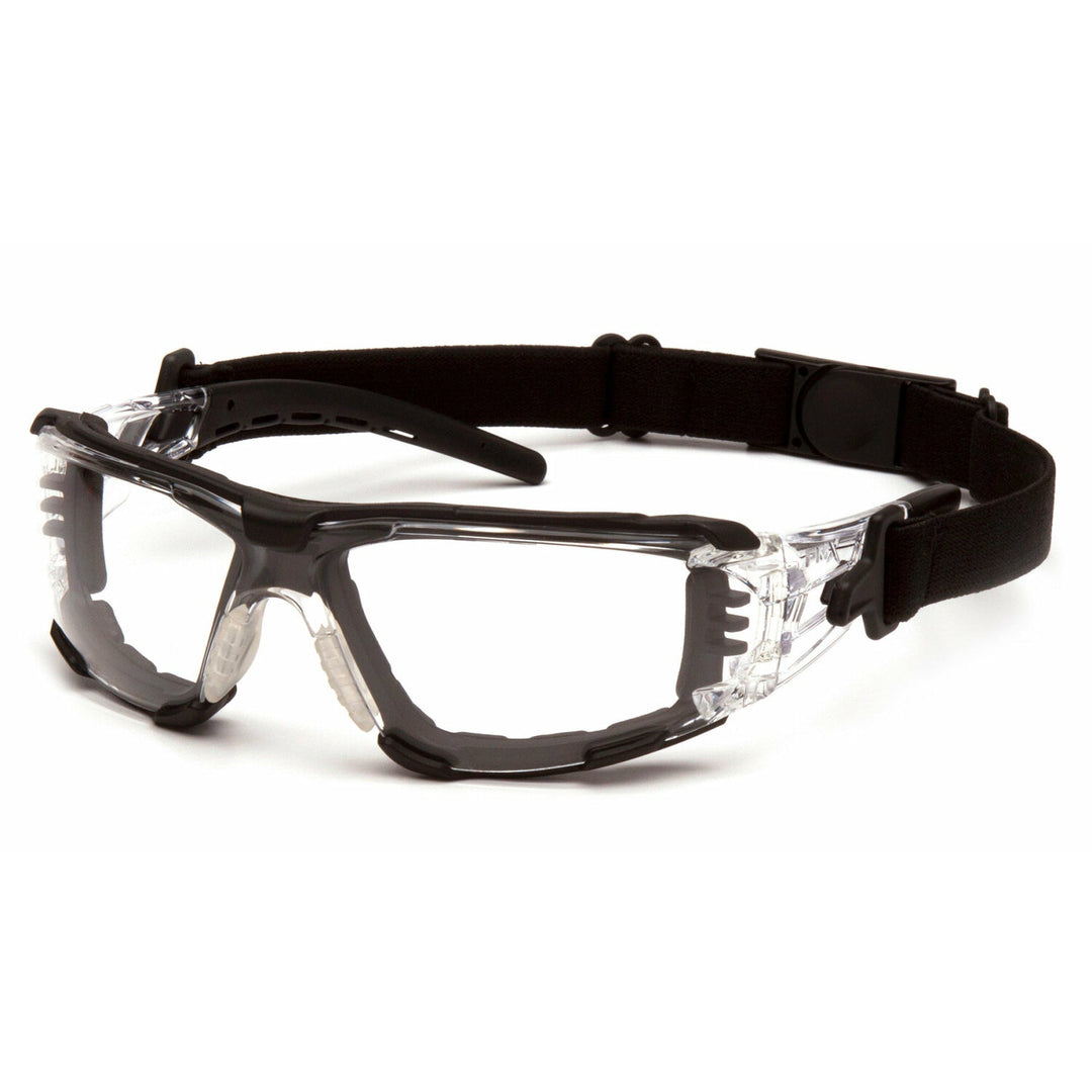 Pyramex SB10210STMFP Pyramex Safety - Fyxate - Black frameClear H2MAX Anti-Fog with Foam Padding