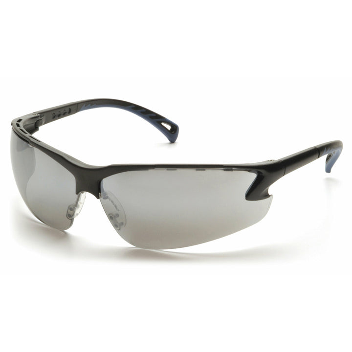 Pyramex SB5770D Venture 3 Silver Mirror Lens with Black Frame