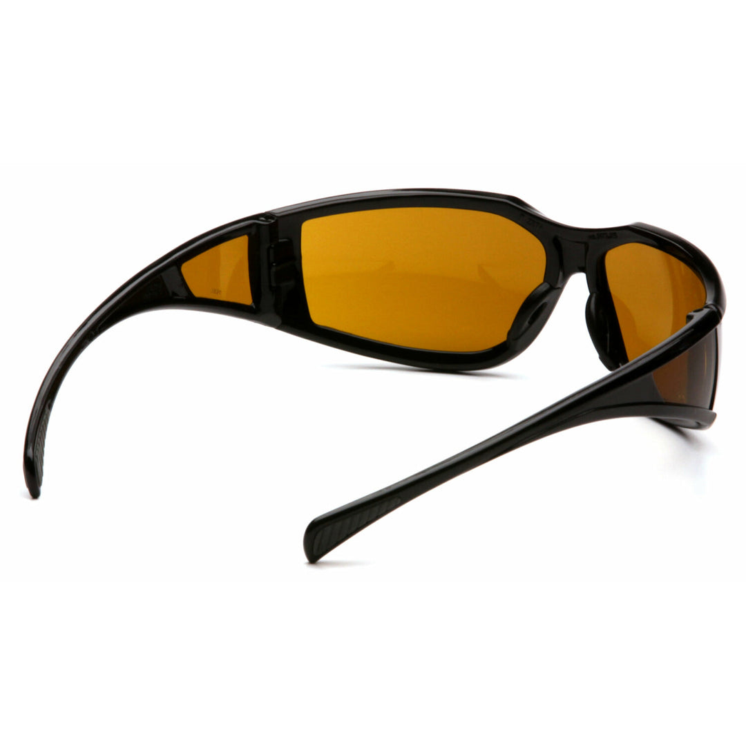 Pyramex SB5133DT Pyramex Safety - Exeter - Glossy Black Frame/Shooter's Amber Anti-Fog Lens