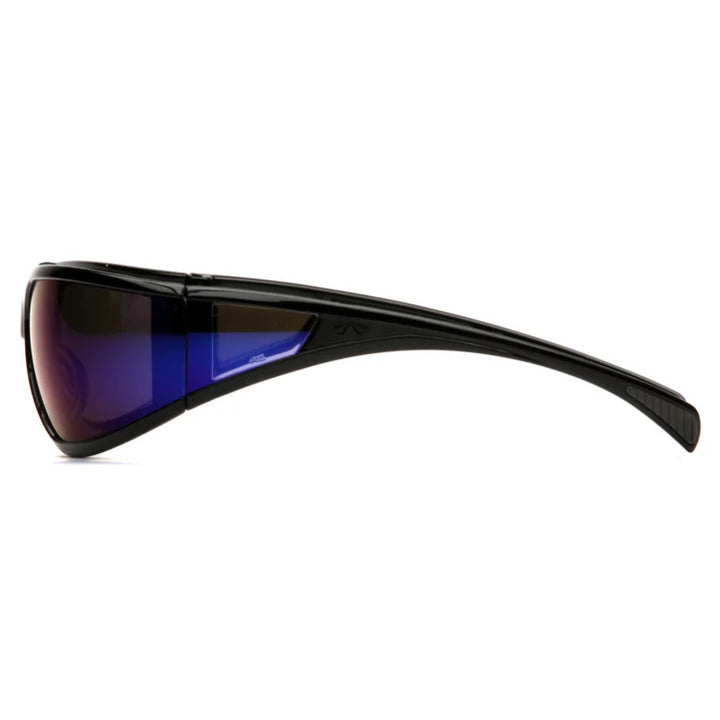 Pyramex SB5175DT Pyramex Safety - Exeter - Glossy Black Frame/Blue Mirror Anti-Fog Lens
