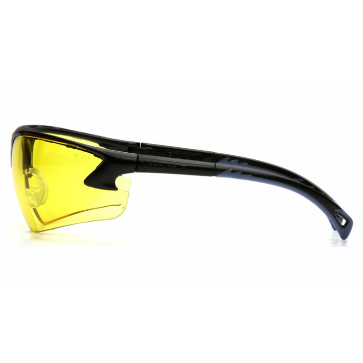 Pyramex PYSB5730D Venture 3 Amber Lens with Black Frame
