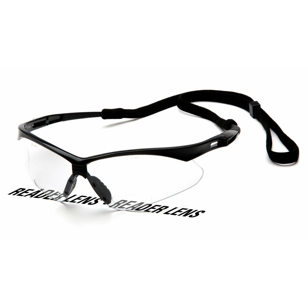Pyramex SB6310SPR20 Pmxtreme Clear +2.0 Reader Lens with Black Frame and Cord