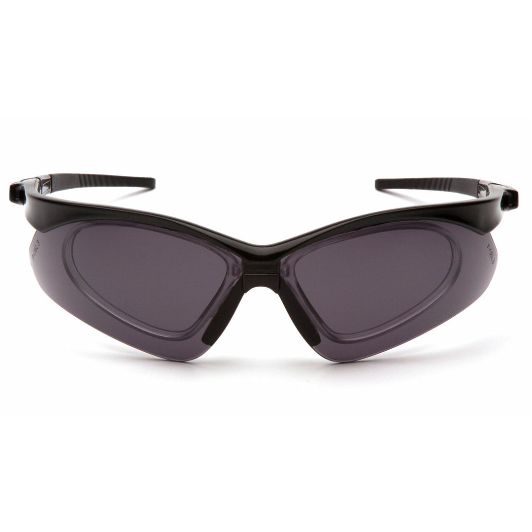 Pyramex SB6320STRX PMXTREME Gray Anti-Fog Lens with Black Frame and Cord
