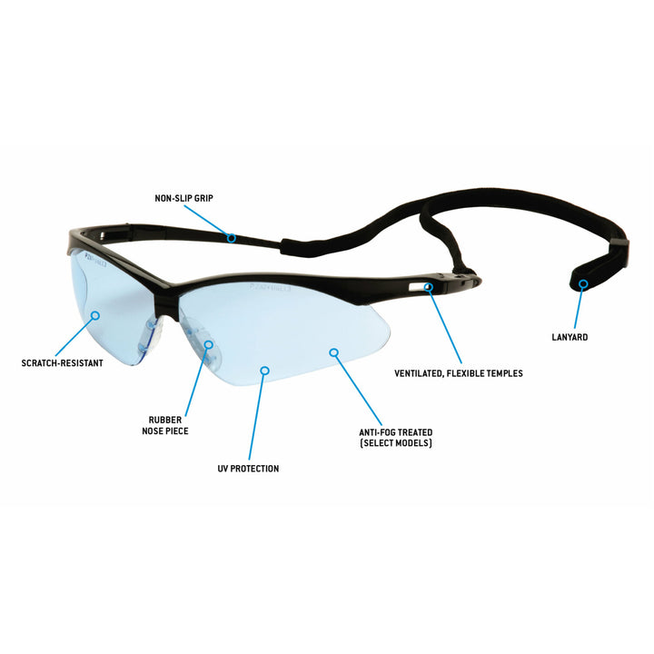 Pyramex SB6360SP PMXTREME Infinity Blue Lens with Black Frame and Cord