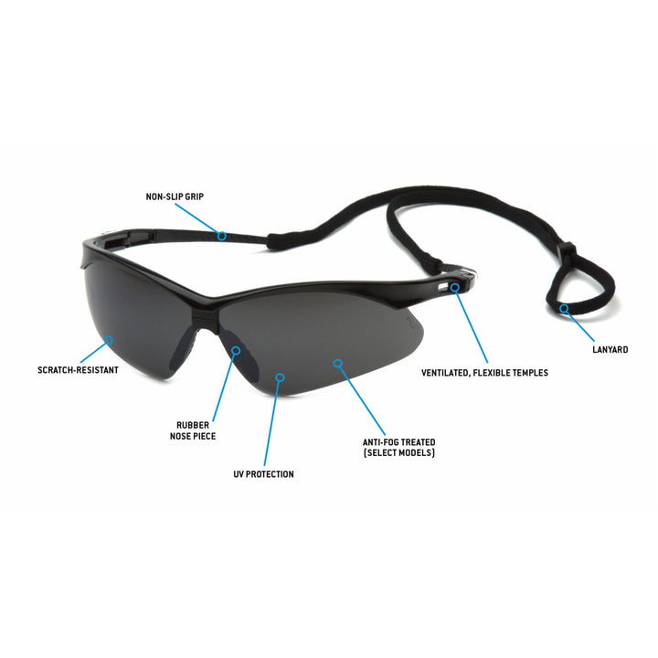 Pyramex SB6376SP Pyramex Safety - PMXTREME - Black frame/smoke green mirror with cord