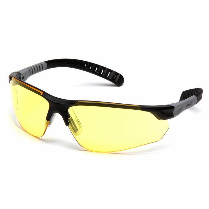 Pyramex SBG10130D Sitecore - Amber Lens with Black and Gray Temples