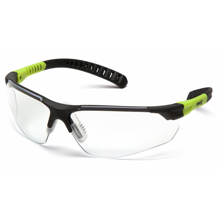 Pyramex SGL10110DTM Sitecore - Clear H2MAX Anti-Fog Lens with Gray and Lime Temples