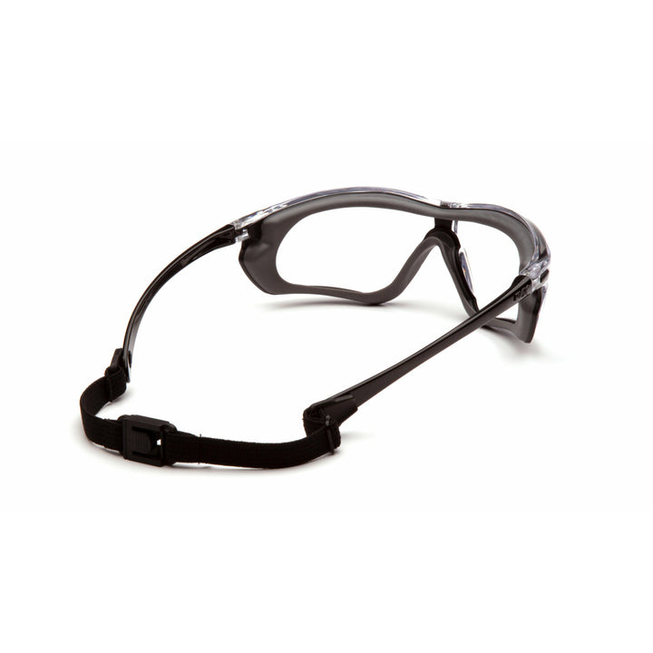 Pyramex SBG10680DT Crossovr Indoor/Outdoor Mirror Anti-Fog Lens with Black and Gray Frame Glasses Safety Glasses