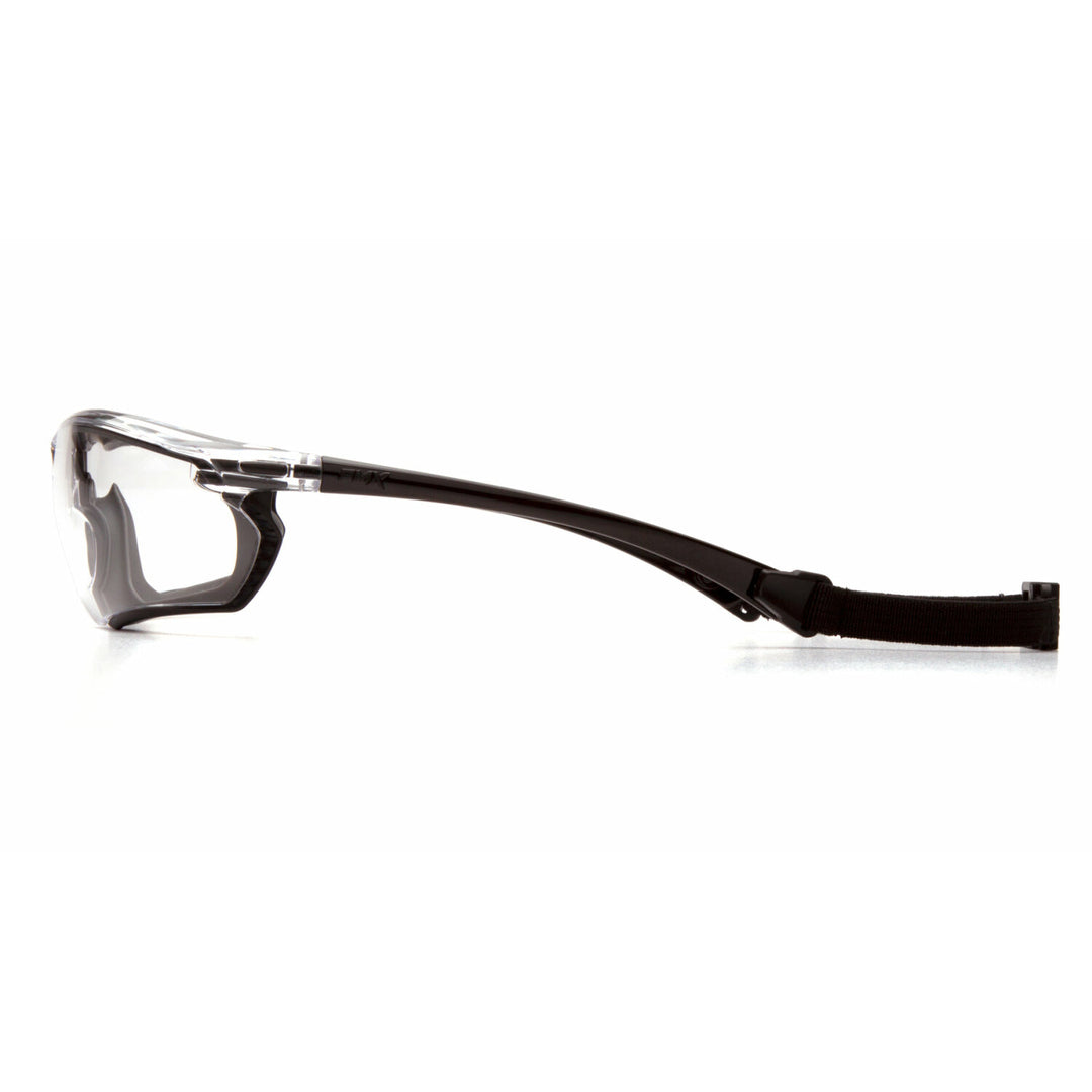 Pyramex SBG10680DT Crossovr Indoor/Outdoor Mirror Anti-Fog Lens with Black and Gray Frame Glasses Safety Glasses