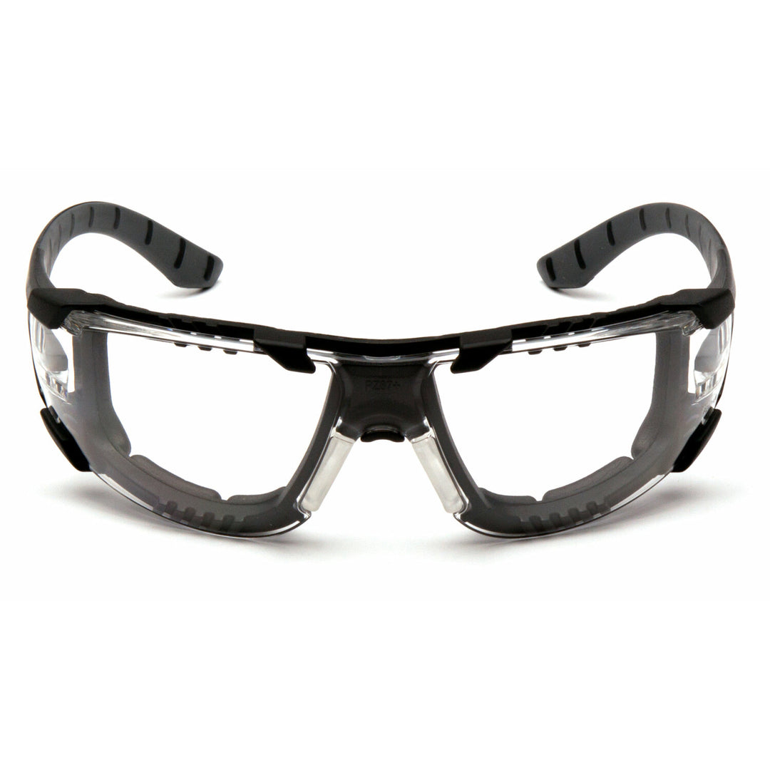 Pyramex SBG9610STMFP  Endeavor Plus - Black-Gray Foam Padded Frame/Clear H2MAX Anti-Fog Lens