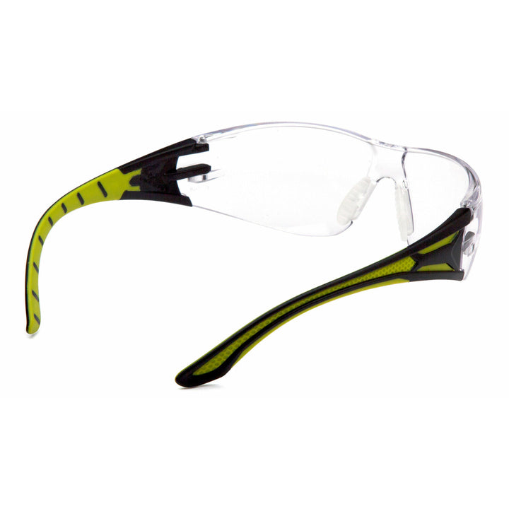 Pyramex SBGR9610ST Endeavor Plus Clear H2X Anti-Fog Lens with Black and Green Temples