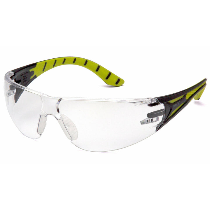 Pyramex SBGR9610S Clear Lens with Black and Green Temples