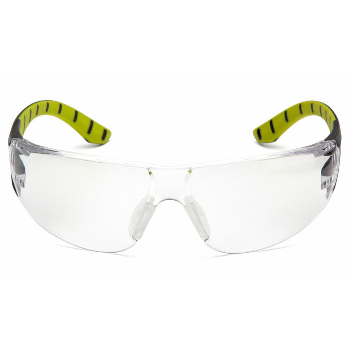 Pyramex SBGR9610S Clear Lens with Black and Green Temples