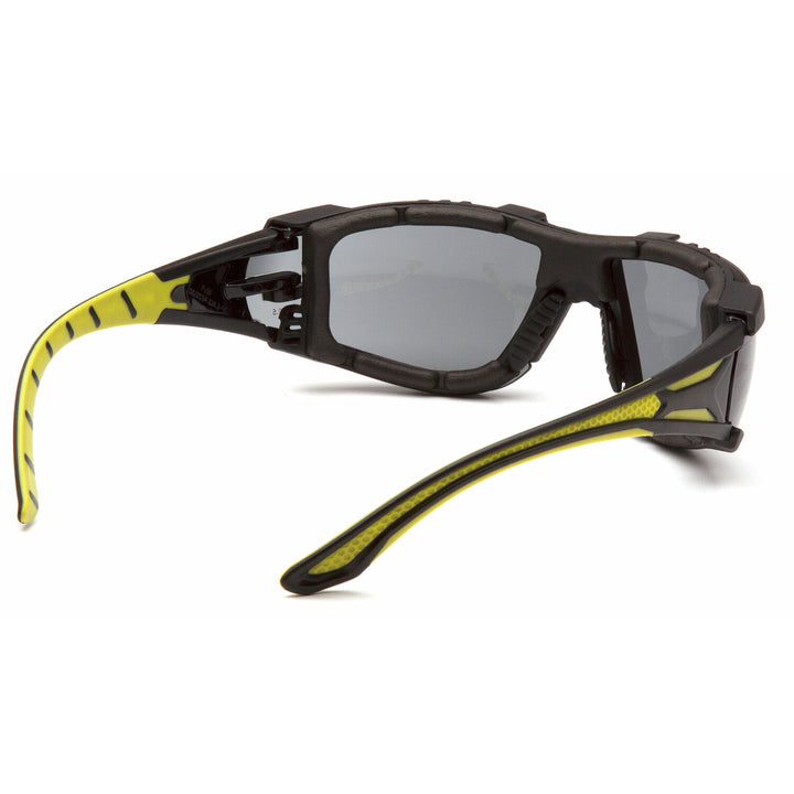 Pyramex SBGR9620STMFP Endeavor Plus - Black-Green Foam Padded Frame/Gray H2MAX Anti-Fog Lens Safety Glasses