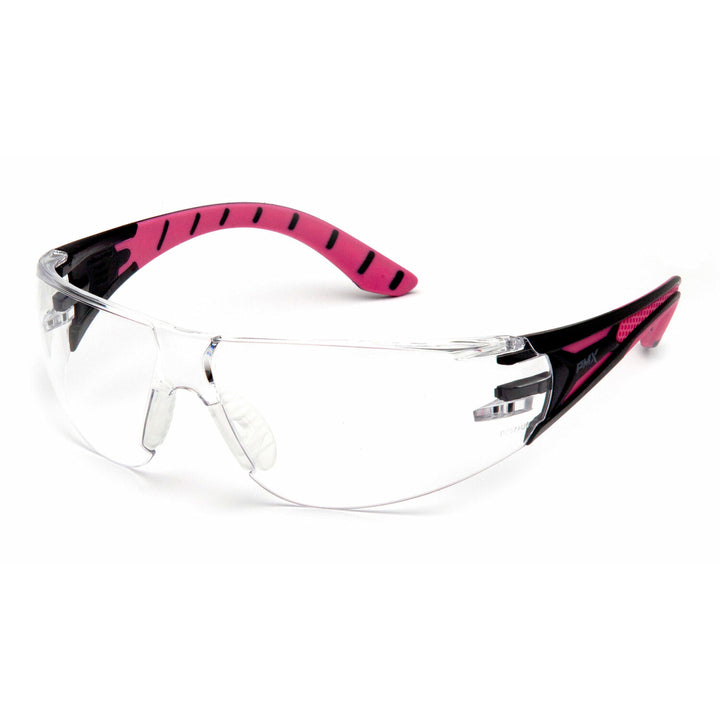 Pyramex SBP9610S Clear Lens with Black and Pink Temples
